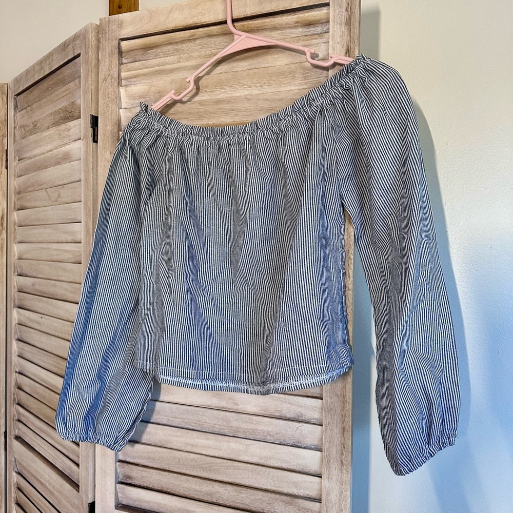 Striped Off-Shoulder Blouse